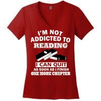 I'm Not Addicted To Reading Can Quit After One Chapter Women's V-Neck T-Shirt