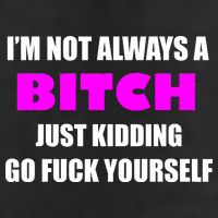 I'm Not Always A Bitch Just Kidding Go Fuck Yourself Funny 7 Panel Mesh Trucker Snapback Hat