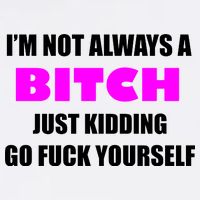 I'm Not Always A Bitch Just Kidding Go Fuck Yourself Funny Polo