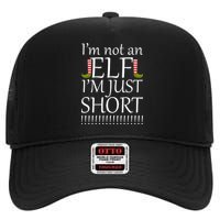 I'm Not An Elf! I'm Just Short Funny Christmas High Crown Mesh Back Trucker Hat