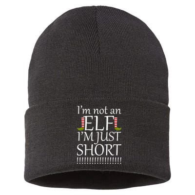 I'm Not An Elf! I'm Just Short Funny Christmas Sustainable Knit Beanie