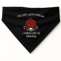 I'm Not Anti-Social I Rolled Low On Charisma USA-Made Doggie Bandana