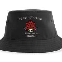 I'm Not Anti-Social I Rolled Low On Charisma Sustainable Bucket Hat