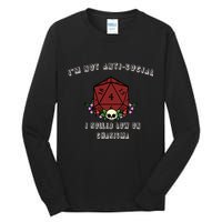 I'm Not Anti-Social I Rolled Low On Charisma Tall Long Sleeve T-Shirt