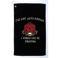 I'm Not Anti-Social I Rolled Low On Charisma Golf Towel