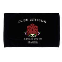 I'm Not Anti-Social I Rolled Low On Charisma Microfiber Hand Towel