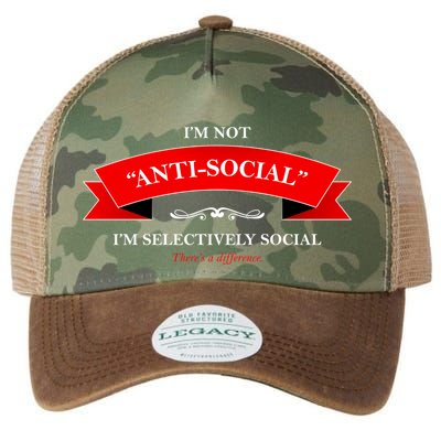 I'm Not Anti-Social I'm Selectively Social Legacy Tie Dye Trucker Hat