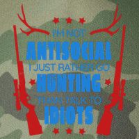 I'm Not Antisocial Hunting Funny Legacy Tie Dye Trucker Hat