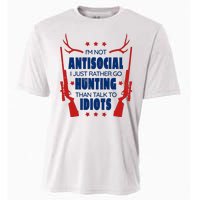 I'm Not Antisocial Hunting Funny Cooling Performance Crew T-Shirt