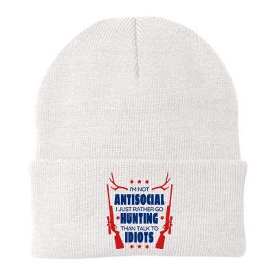 I'm Not Antisocial Hunting Funny Knit Cap Winter Beanie