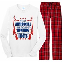 I'm Not Antisocial Hunting Funny Long Sleeve Pajama Set