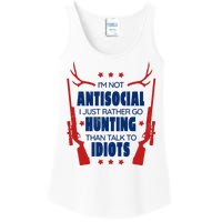 I'm Not Antisocial Hunting Funny Ladies Essential Tank