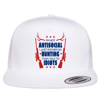 I'm Not Antisocial Hunting Funny Flatbill Hat