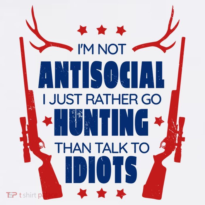 I'm Not Antisocial Hunting Funny Cooling Performance Long Sleeve Crew