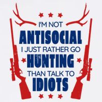 I'm Not Antisocial Hunting Funny Wool Snapback Cap
