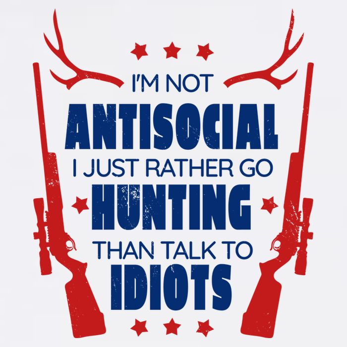 I'm Not Antisocial Hunting Funny Wool Snapback Cap