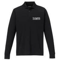 I'm Not Arguing Just Explaining Why I'm Right Performance Long Sleeve Polo