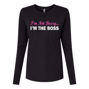 I'm Not Bossy I'm The Boss Womens Cotton Relaxed Long Sleeve T-Shirt