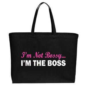 I'm Not Bossy I'm The Boss Cotton Canvas Jumbo Tote