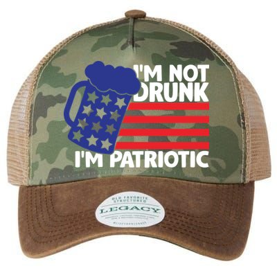 I'm Not Drunk I'm Patriotic Funny Legacy Tie Dye Trucker Hat