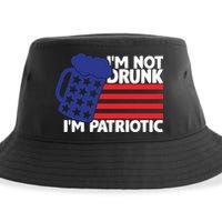 I'm Not Drunk I'm Patriotic Funny Sustainable Bucket Hat