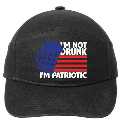 I'm Not Drunk I'm Patriotic Funny 7-Panel Snapback Hat