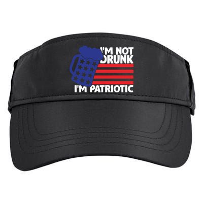 I'm Not Drunk I'm Patriotic Funny Adult Drive Performance Visor
