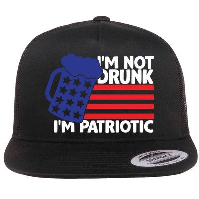 I'm Not Drunk I'm Patriotic Funny Flatbill Hat