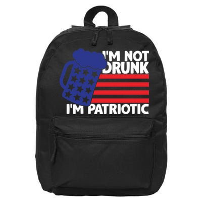 I'm Not Drunk I'm Patriotic Funny 16 in Basic Backpack