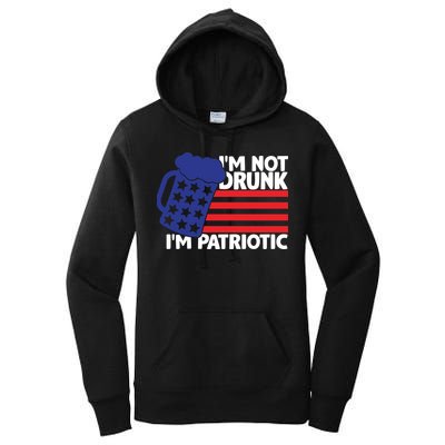I'm Not Drunk I'm Patriotic Funny Women's Pullover Hoodie