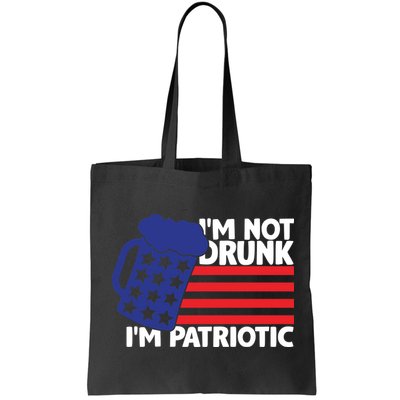 I'm Not Drunk I'm Patriotic Funny Bag