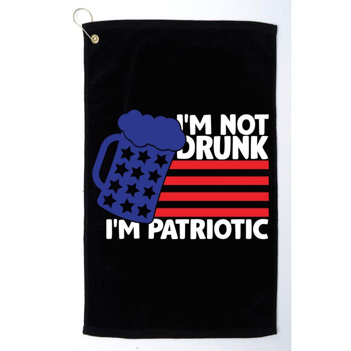 I'm Not Drunk I'm Patriotic Funny Golf Towel