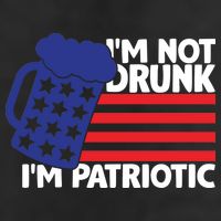 I'm Not Drunk I'm Patriotic Funny Golf Towel