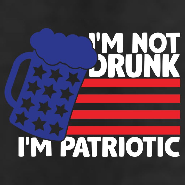 I'm Not Drunk I'm Patriotic Funny Golf Towel