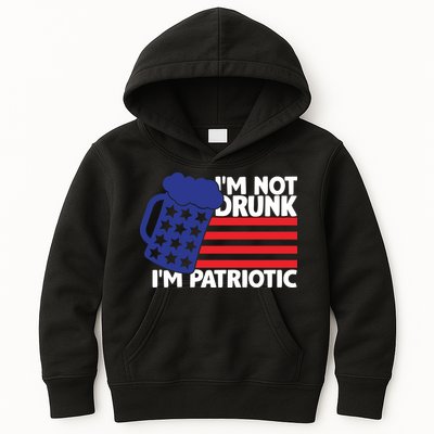 I'm Not Drunk I'm Patriotic Funny Kids Hoodie