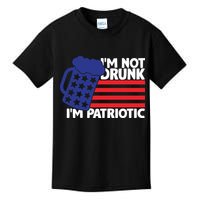 I'm Not Drunk I'm Patriotic Funny Kids T-Shirt