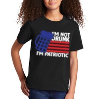 I'm Not Drunk I'm Patriotic Funny Kids T-Shirt