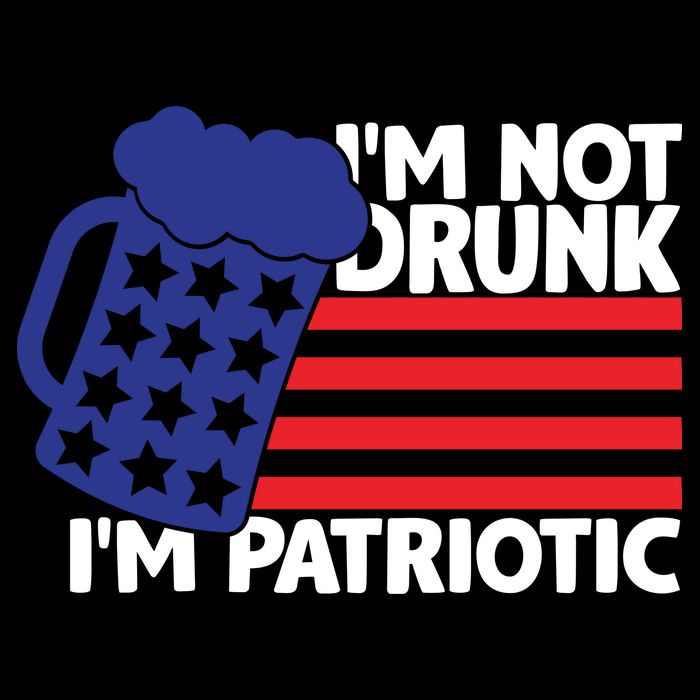 I'm Not Drunk I'm Patriotic Funny Kids T-Shirt