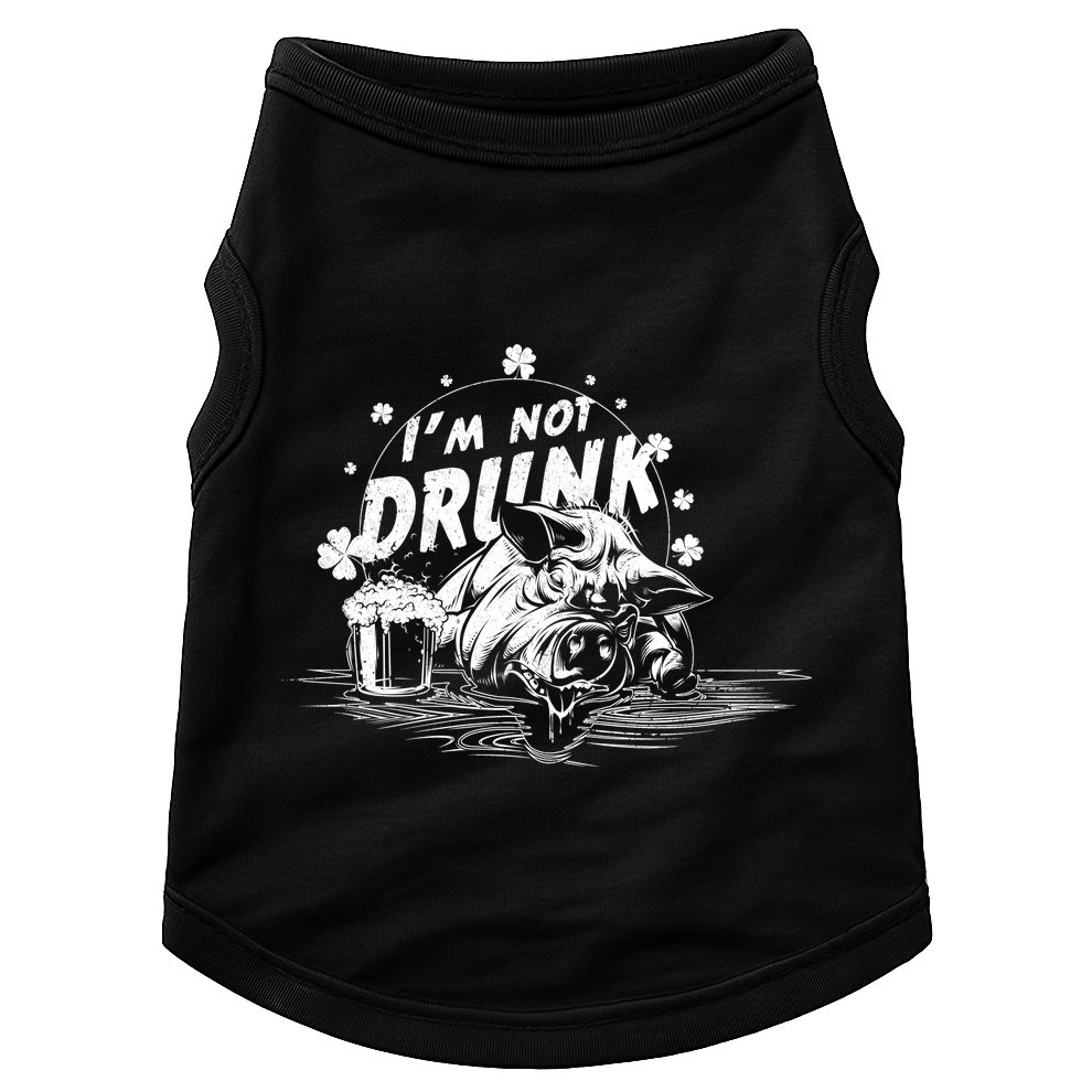 I'm Not Drunk Pig - St Patrick's day Doggie Tank