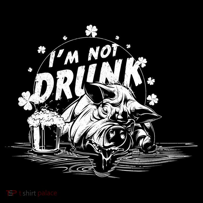 I'm Not Drunk Pig - St Patrick's day Flexfit Unipanel Trucker Cap