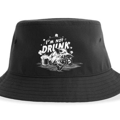 I'm Not Drunk Pig - St Patrick's day Sustainable Bucket Hat