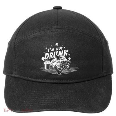 I'm Not Drunk Pig - St Patrick's day 7-Panel Snapback Hat