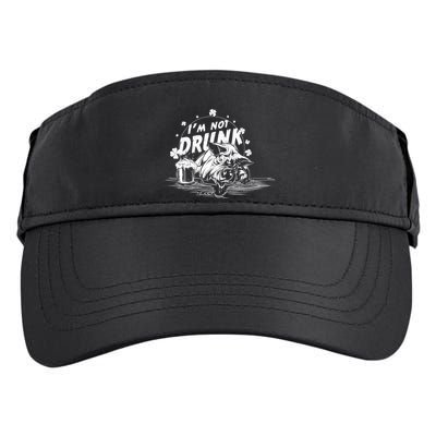 I'm Not Drunk Pig - St Patrick's day Adult Drive Performance Visor