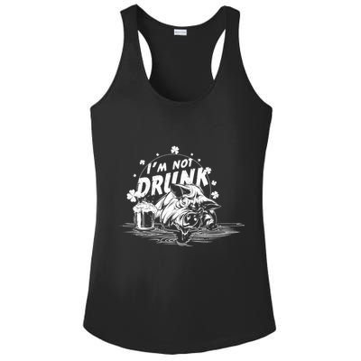 I'm Not Drunk Pig - St Patrick's day Ladies PosiCharge Competitor Racerback Tank