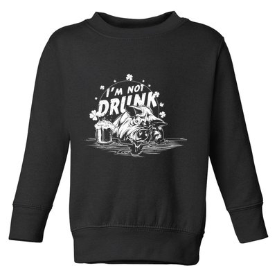 I'm Not Drunk Pig - St Patrick's day Toddler Sweatshirt