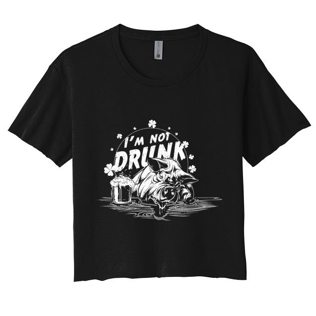 I'm Not Drunk Pig - St Patrick's day Crop Top