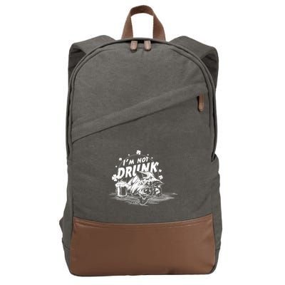I'm Not Drunk Pig - St Patrick's day Cotton Canvas Backpack