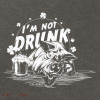I'm Not Drunk Pig - St Patrick's day Cotton Canvas Backpack
