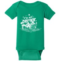 I'm Not Drunk Pig - St Patrick's day Baby Bodysuit