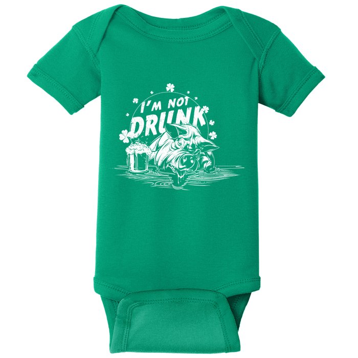 I'm Not Drunk Pig - St Patrick's day Baby Bodysuit